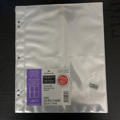 Hallmark AR6071 Refill Pack Pocket Album Pages