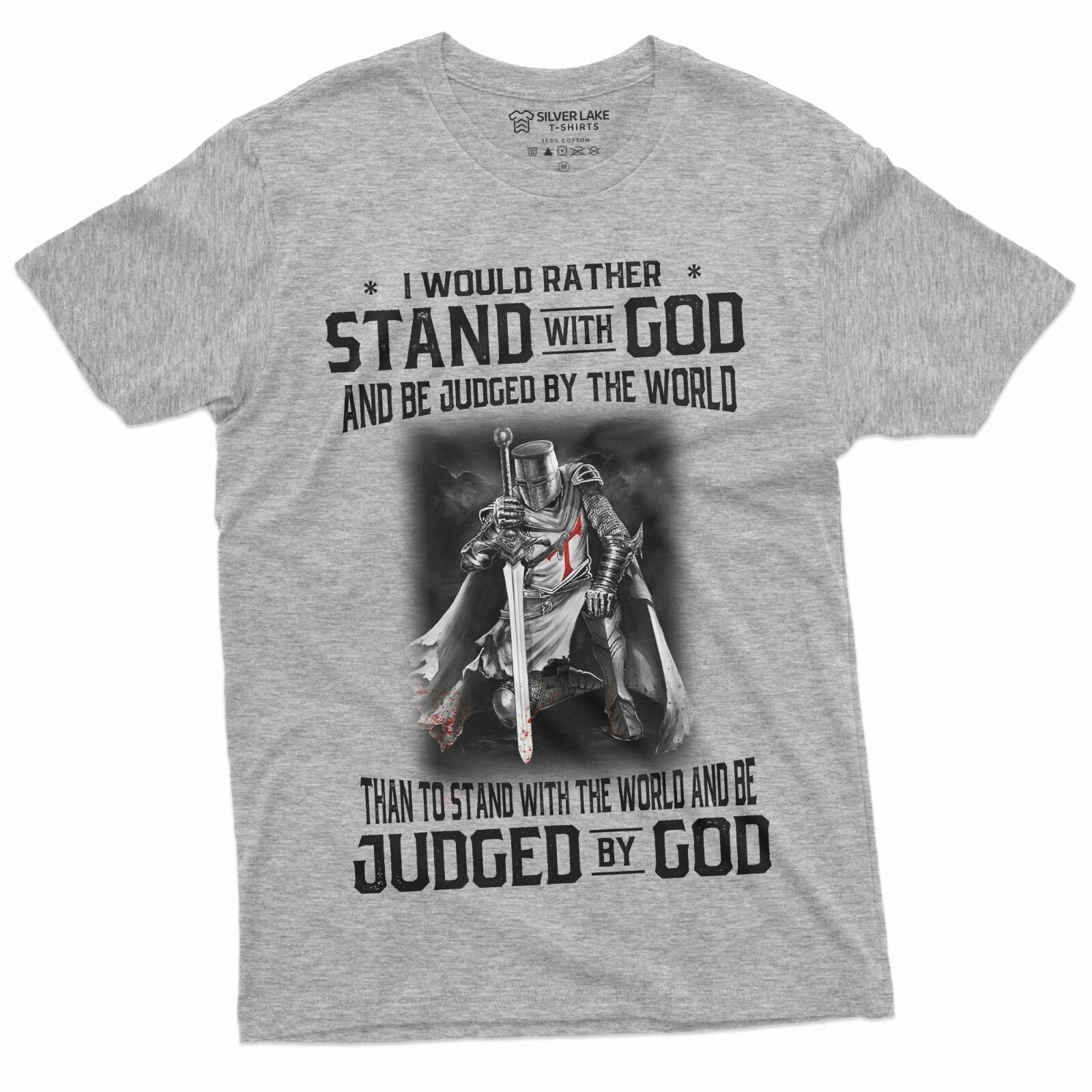 Men's God Jesus T-shirt Stand by God Tee Shirt Jesus Christian Inspirational Tee