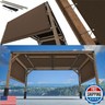 ShadeMart 95% Pergola Sun Shade 12' W x 16' L Brown Canopy Outdoor Replacement Cover with Grommets and Stainless Steel Weighted Rods for Patio, Backyards, Carport, Garden (We Make Custom Size)