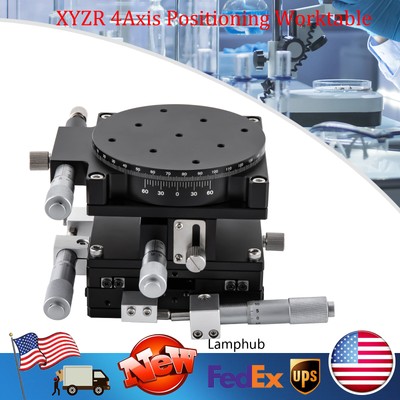 XYZR 4Axis Positioning Worktable Workbench Manual Linear Stage For Laser Engrave