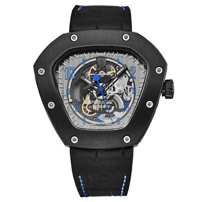 Pre-owned Tonino Lamborghini Men's 'spyderleggero' Skeleton Dial Automatic Watch Tlf-t06-4