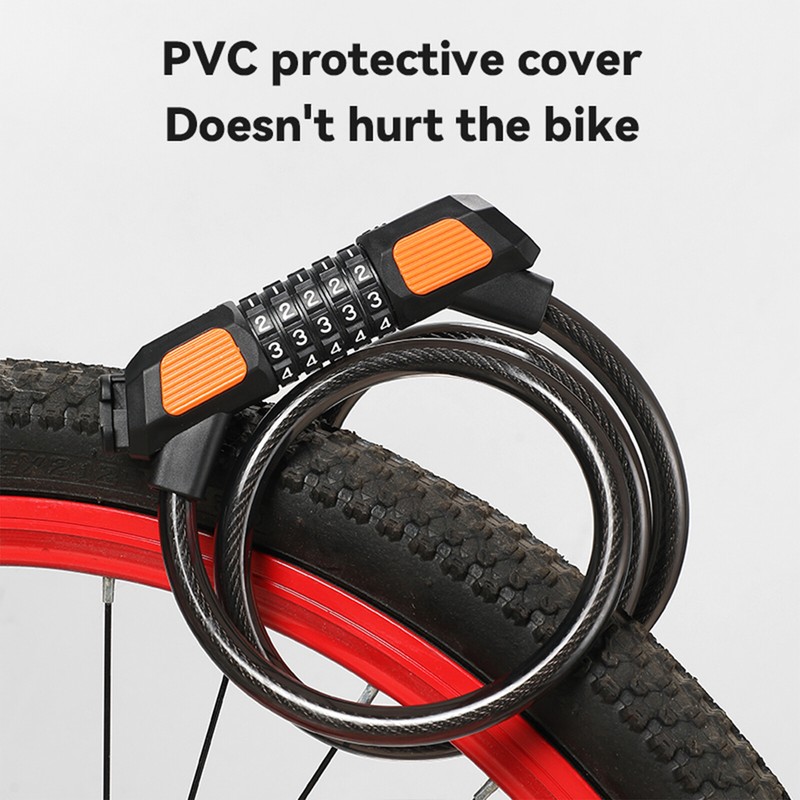 Bike Cable Lock MTB Road Bike 5 Digit Anti-theft Safety Pass