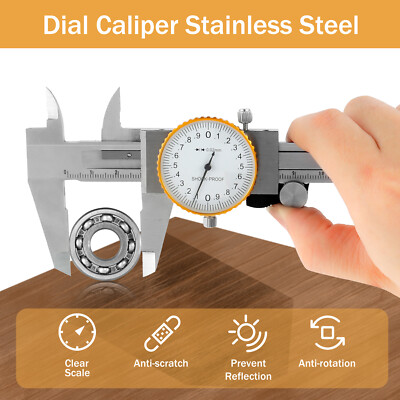 Dial Caliper 6 Inch Stainless Steel Vernier Caliper Inside KK