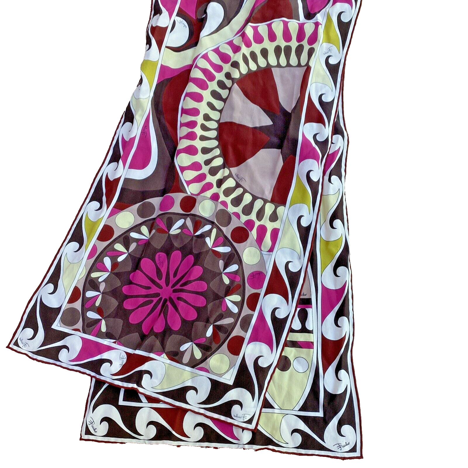 Vintage Emilio Pucci Fuilio Silk Scarf Mod Psychedelic Vintage Emilio Pucci Fuilio Silk Scarf Mod Psychedelic