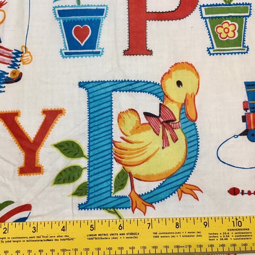 Vintage Raggedy Ann Fabric 3 Curtains Baby Nursery Panels ABC’s Andy Handmade