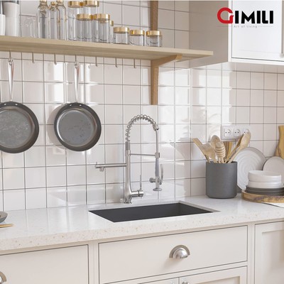 Kitchen Faucet with Pull Down Sprayer Single Handle High Pressure Brushed Nic...