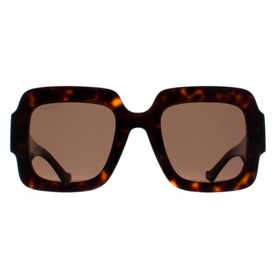 Pre-owned Gucci Sunglasses Gg1547s 002 Havana Brown