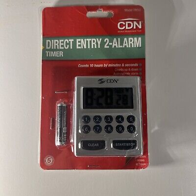  Direct Entry 2-Alarm Digital 10 Hour Kitchen Timer