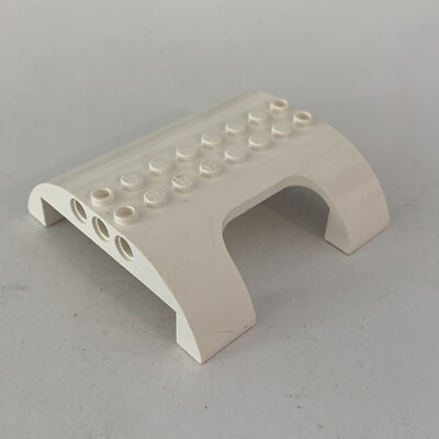 LEGO Parts 54096 (1pc) Slope, Curved 8 x 8 x 2 Double w Cutout White