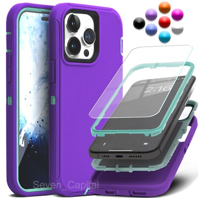 Shockproof Heavy Duty Case For iPhone 15 14 Plus 13 12 11 Pro Max Rugged Cover