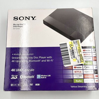 Sony BDP-S6700 Streaming 4K Upscaling Wi-Fi Built-In Blu-ray Player Black New