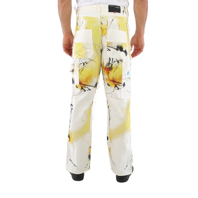 Pre-owned Off-white Multicolor Futura Abstract Carpenter Trousers, Brand Size 32