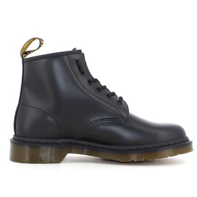 Pre-owned Dr. Martens A23us Unisex Amphibian 24255001 101 Smooth In Black