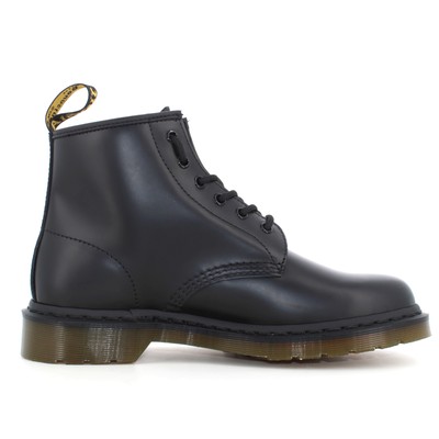 Pre-owned Dr. Martens' Dr. Martens A23us Unisex Amphibian 24255001 101 Smooth In Black