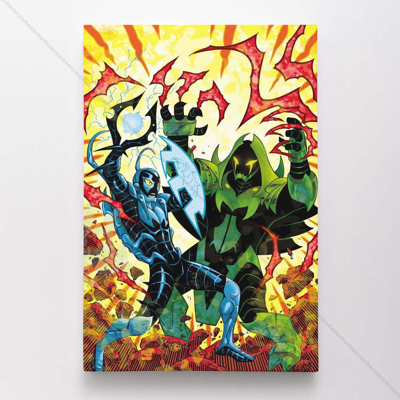 Blue Beetle Poster Canvas DC Comic Book Cover Art Print #29217