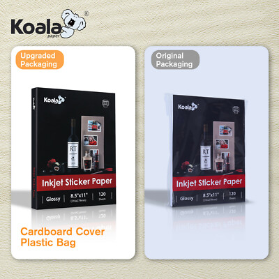 240 Sheets Koala Sticker Paper for Inkjet Printer Glossy Sticker Photo Paper 8.5