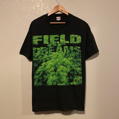 Vintage 90s Field Of Dreams Weed Tee Shirt Black XL | eBay
