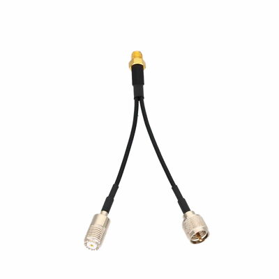1x RP-SMA to 2x Mini-UHF Male/Female antenna Splitter/Combiner Y Adapter cable