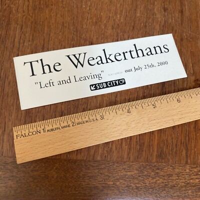 THE WEAKERTHANS PROMO STICKER record store for LP/CD
