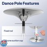 VIVOHOME Professional Dancing Pole, 45mm Portable Dance Pole for Home Fitness