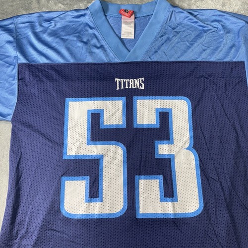 極美品 Reebok NFL COLTS 63 SATURDAY Jersey Tennessee Titans Keith Bullock #53 NFL Football Blue Jersey
