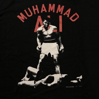 Muhammad Ali Men's T-Shirt XL Black Retro