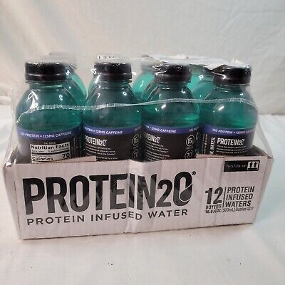 Protein2o 15g Whey Protein Infused Water +Energy, Blueberry Rasp 16.9 oz 12 pk