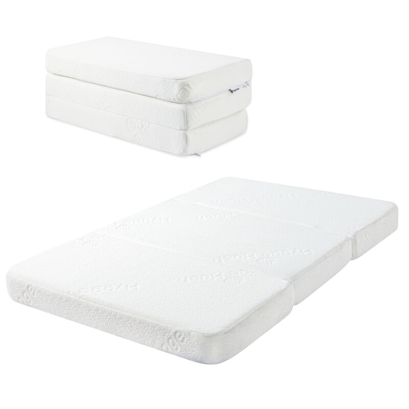 Trifold Memory Foam Crib Mattress & Baby Mattress 38x26x3" with Removable Cover