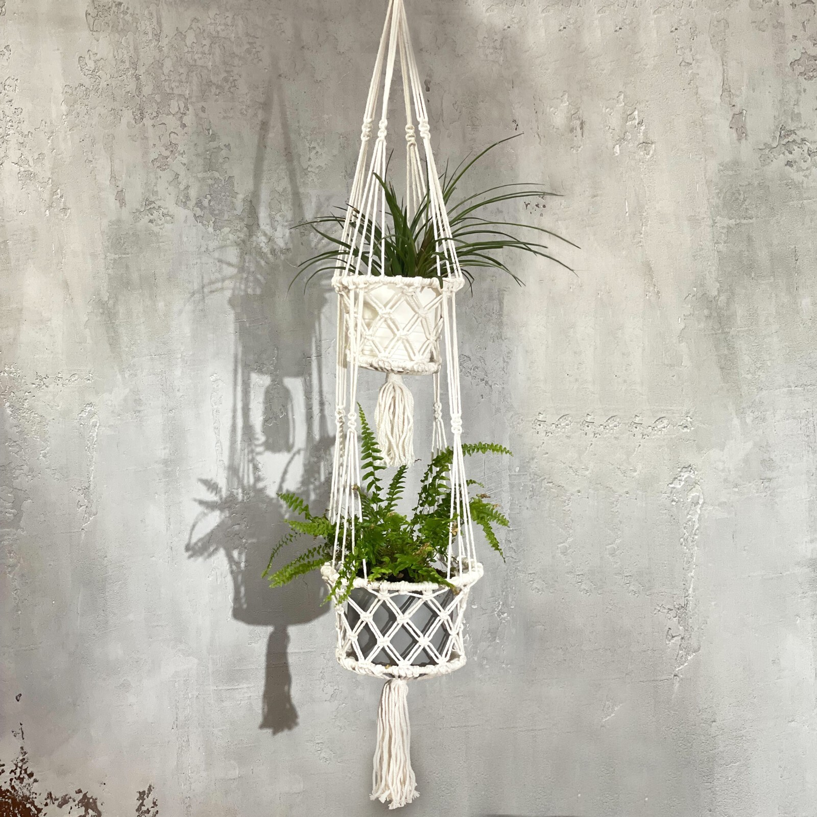 Macrame Plant Hanger Hanging Planter Indoor Garden Decor Wall Planter Small Pot Holder, Macrame Planter Rope Planter Boho Plant Lover Gifts
