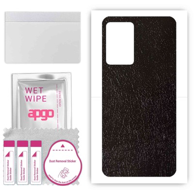 apgo Back Skin Wrap Sticker for Cubot X30, Black Leather