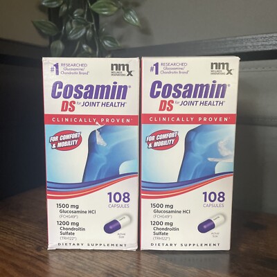Cosamin DS for Joint Health 1500mg Glucosamine HCI, 108 Capsules 2026 TWO BOXES