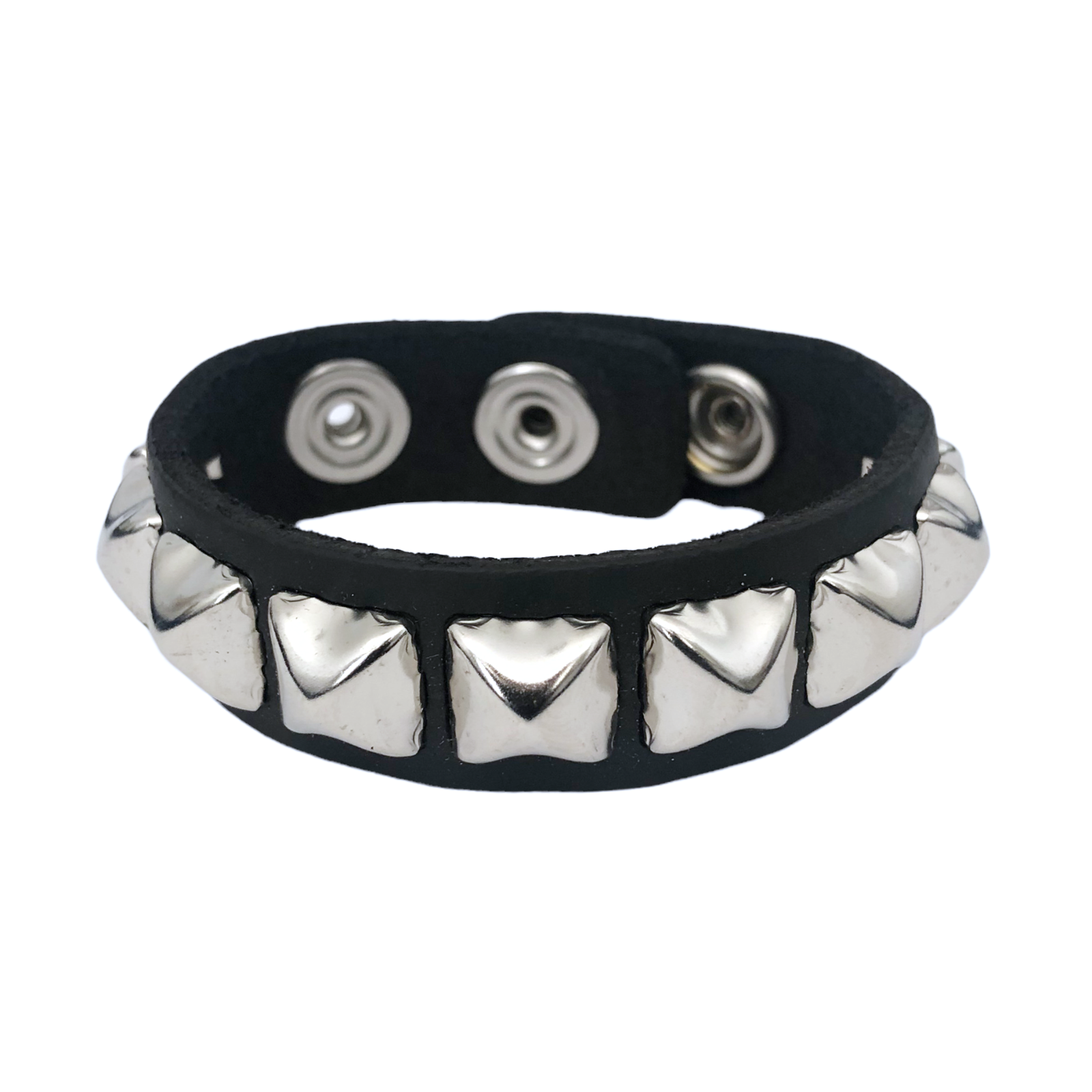 blackmeans leather gouge-studs bracelet | www.unravelog.com