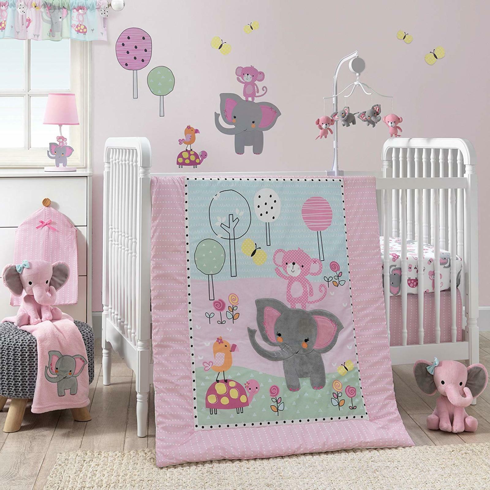Set Para Cuna Recien Nacido Juego De Cama HERMOSOS Para Bebe 3 Piezas Pink
