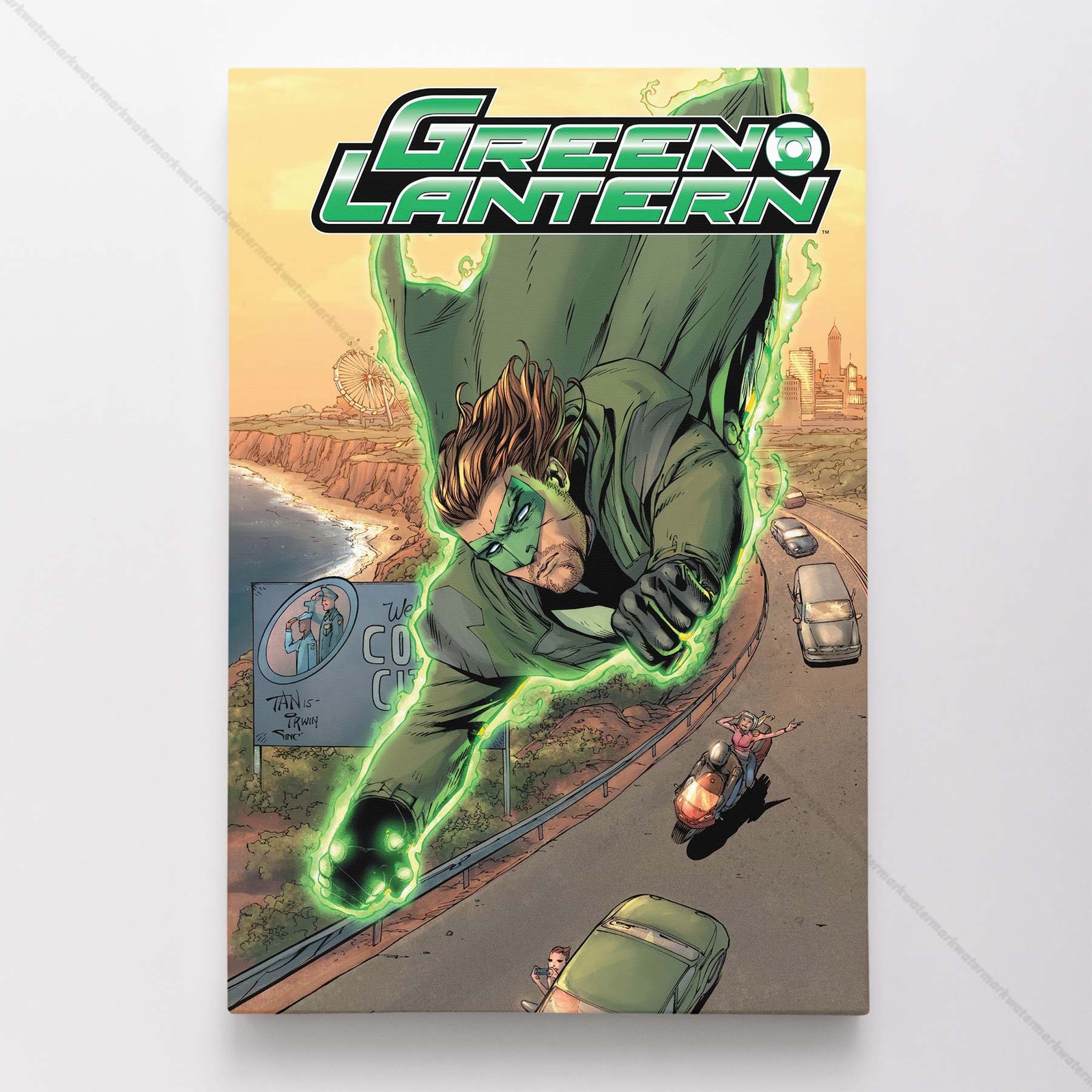 Green Latern Poster Canvas DC Comic Book Cover Art Print #3038