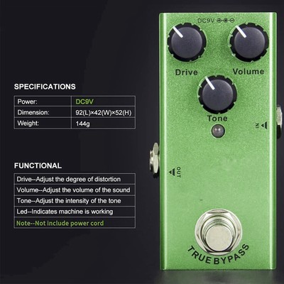 Electric Guitar Effects Pedal Portable Multiple Effects Accurate Chorus Guit DGD