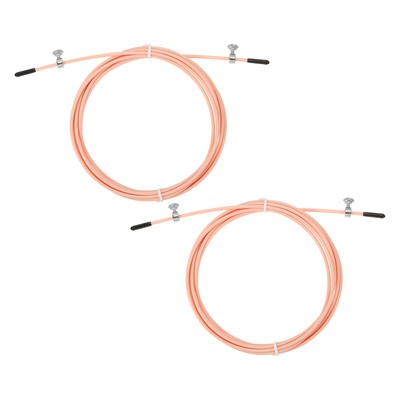 2Pcs 10Ft Speed Jump Rope Replacement Cable 2.5mm Skipping Rope Orange