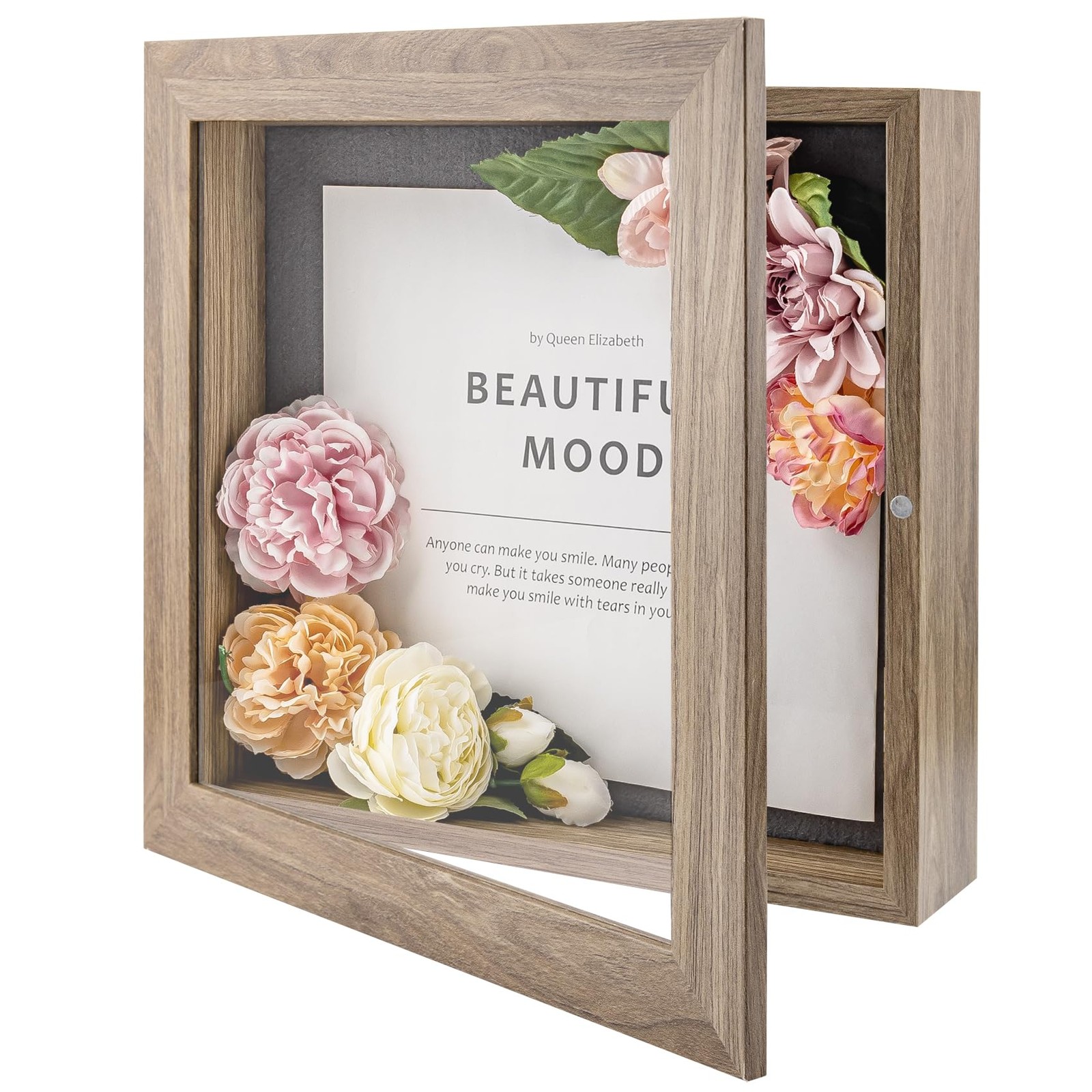 Front Opening 11x11 Tan Shadow Box Picture Frame 2 In Deep Display