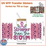 UV DTF Cup Wraps for 16 oz Glass Cups, 10 Sheets Rub on Transfers for Crafts, Cute Wrap Transfer Stickers Cup Decals Bulk for Tumblers Libbey Wood Furniture