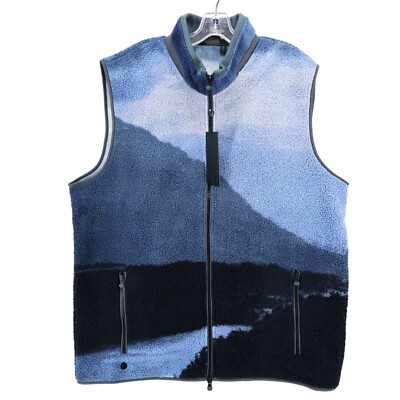 NWT GREYSON River Runs Through It Mississauga Graphic Fleece Vest Men's XL