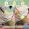 Newness Pineapple Corer with Knife, [Upgraded, Electric and Manual] Stainless Steel Fruit Pineapple Cutter with Electric Drill Accessory, Pineapple Slicer Remover Kitchen Tool with Measure Mark, Yellow