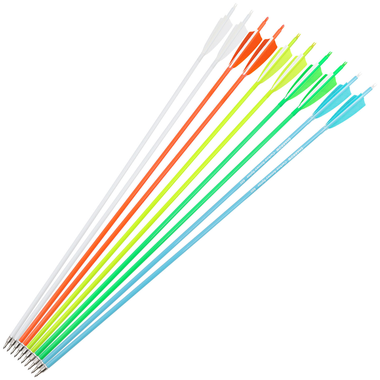 30" Carbon Arrows Archery 4" Turkey Feather SP600 Arrowhead Bow Shooting Hunting