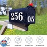 60 PCS White Mailbox Numbers, Vinyl Waterproof Stickers for Outside, Address on House, Big Mail BOX Number, 6 (3