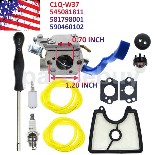 Carburetor W/ Adjustment Tool Kit Replace Fits Husqvarna, 56 OFF