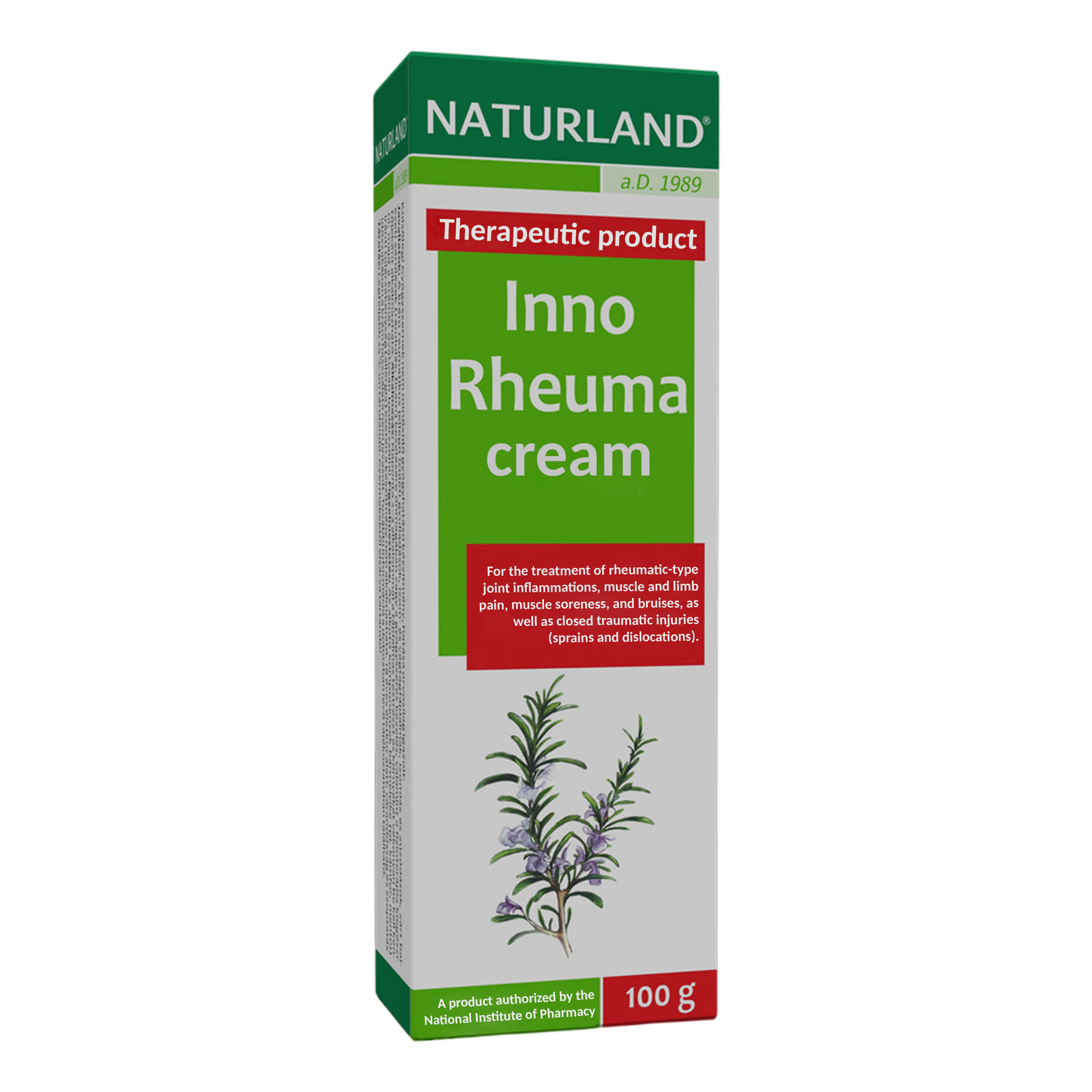 Naturland Inno Rheuma Herbal Gel for Rheumatic, Muscular Pain Relief 100g x 10 - Picture 2 of 5