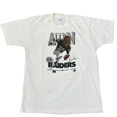 Vintage Marcus Allen LA Raiders Caricature T-shirt 1987 Salem XL Vegas Oakland