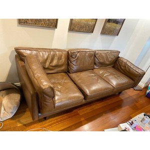 Freedom Leather Couch Sofas Gumtree Australia Port Phillip