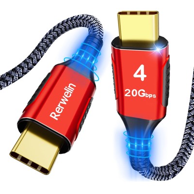 15 FT for Long Thunderbolt 4 Cable 100W, 20Gbps USB 4 Cable with PD 3.0, 4K@6...