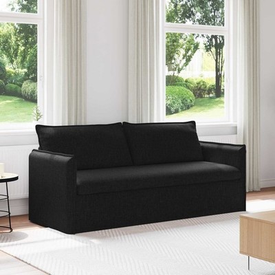 Sofa Black Overall dimensions: 196 x 82 x 85 cm (W x D x H)