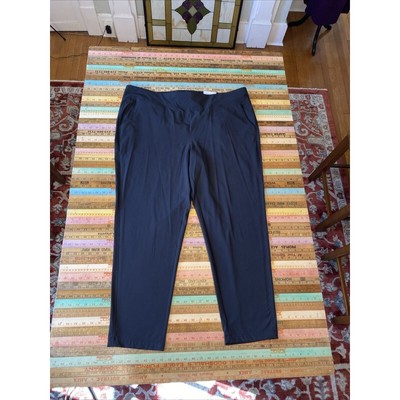 NEW Zenergy Chico's Seamed Pull On Pant Size 4 Black Dara Elastic Waist $80