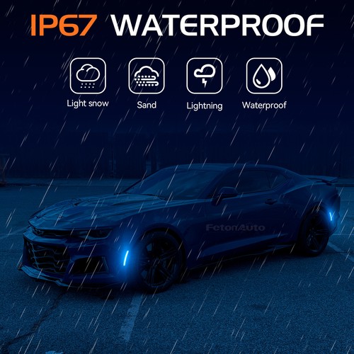 Dynamic LED Side Marker Light Front Rear for Chevy Camaro LS LT SS ZL1 2016-2023